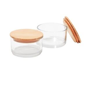 Material Kitchen Glass Lidded Stacking Canisters